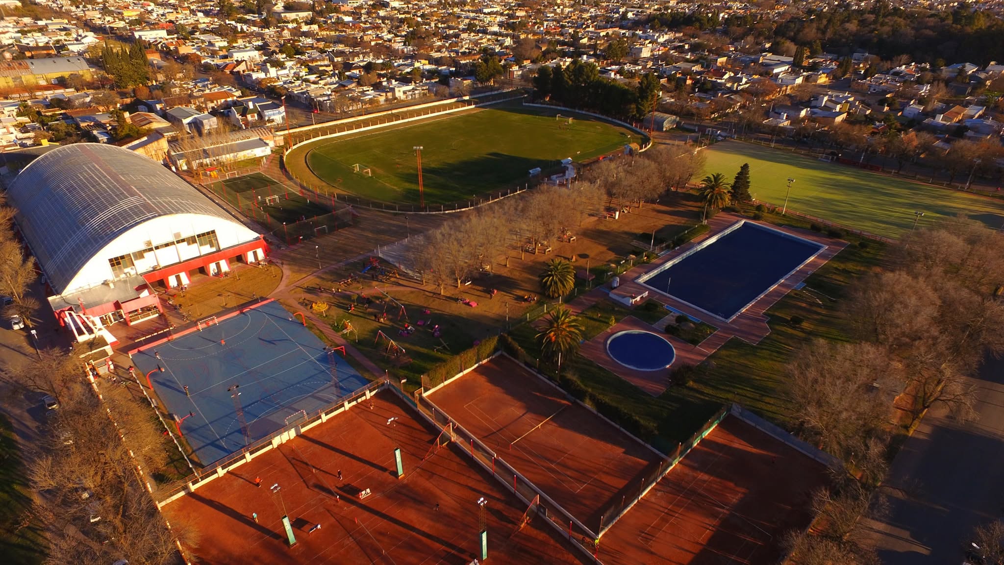 Vista a&eacute;rea del complejo deportivo del Club Sportivo Independiente.